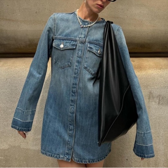 Zara Dresses & Skirts - Zara Blue Denim Mini Dress